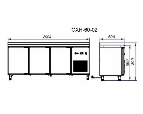 Стол морозильный Abat СХН-60-02