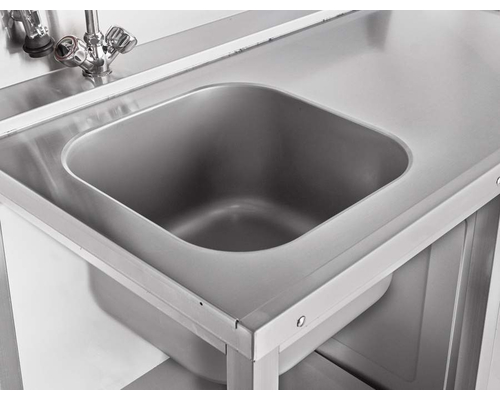 Стол предмоечный СПМФ-7-1 для фронтальной посудомоечной машины (1160х690 мм) душ-стойка