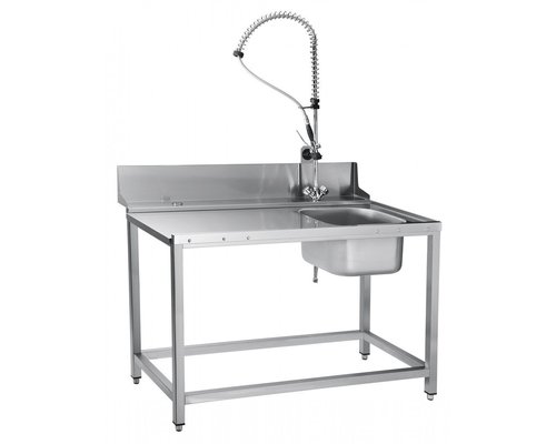 Стол предмоечный СПМП-7-4 (1300х700) для туннельных посудомоечных машин МПТ с душирующим устройством