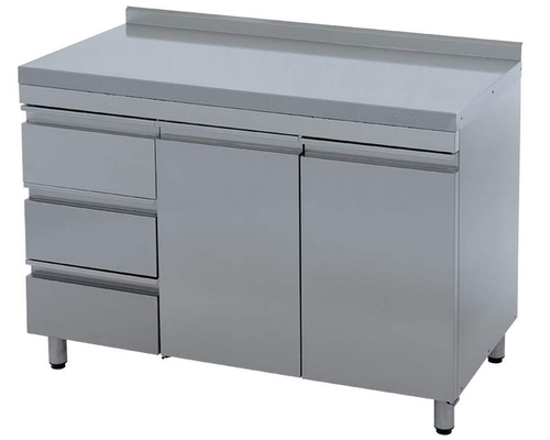 Стол технологический СТ-С-1-1500.600-02-Р-3Л (СТ-3/1500/600 с ящиками)