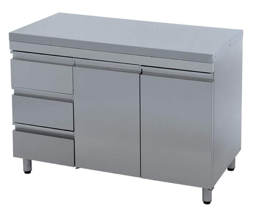 Стол технологический СТ-С-1200.600-02-Р-3Л (СТ-2/1200/600 с ящиками)