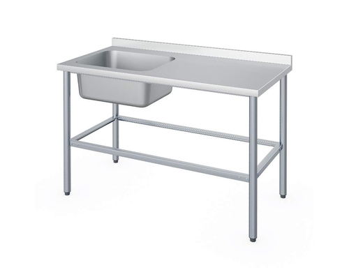 Ванна моечная цельнотянутая ВСМЦС-П-1Л.500.400-1200.600-1-02 (ВСМЦ-1/1200Н с левым/правым столом)