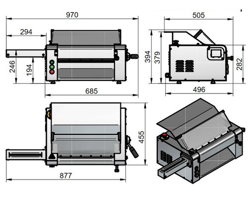 Машина тестораскаточная Abat ТРМ-420