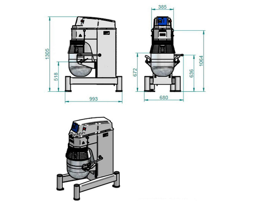 Миксер планетарный Abat МПЛ-40