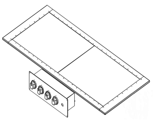 Плита 2-конфорочная встраиваемая Kovinastroj EAD-4C-DI
