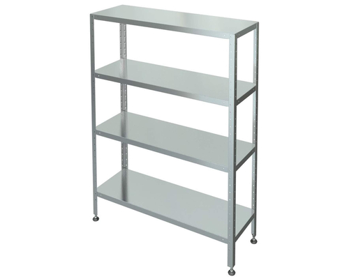 Стеллаж кухонный с 4-я сплошными полками С-4-0,6/0,95/1,8 оцинк.