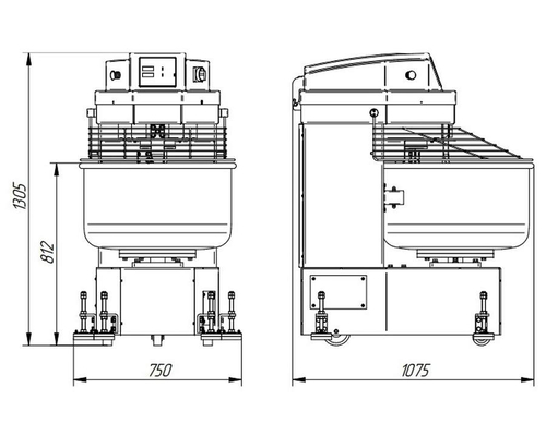 Тестомес спиральный Abat ТМС-120НН-2П