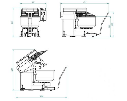 Тестомес спиральный Abat ТМС-120СП-2П