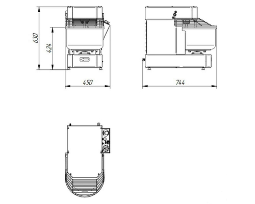 Тестомес спиральный Abat ТМС-20НН-МЦ