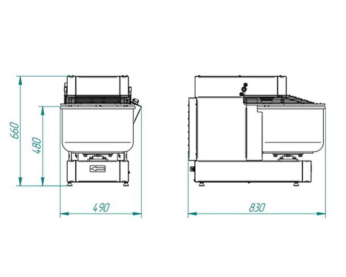 Тестомес спиральный Abat ТМС-30НН-2Ц