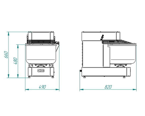 Тестомес спиральный Abat ТМС-30НН-МЦ (многоскоростной)