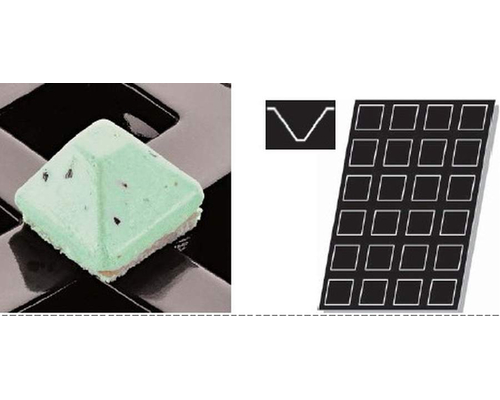 Форма для выпечки гибкая Paderno (пирамида 71х71мм)