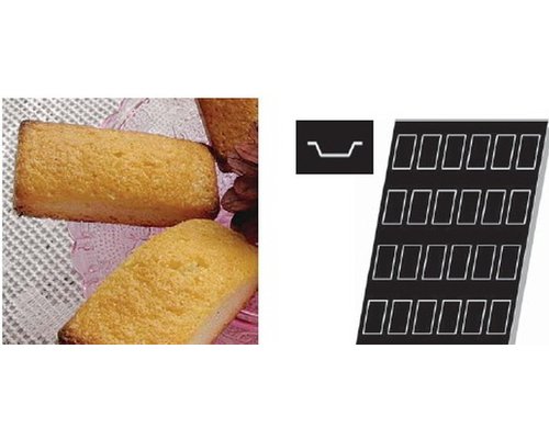 Форма для выпечки гибкая Paderno (прямоугольник 86x46 мм)