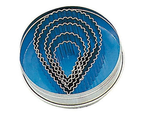 Набор кондитерских форм Paderno 47322-12 (капля рифл.)