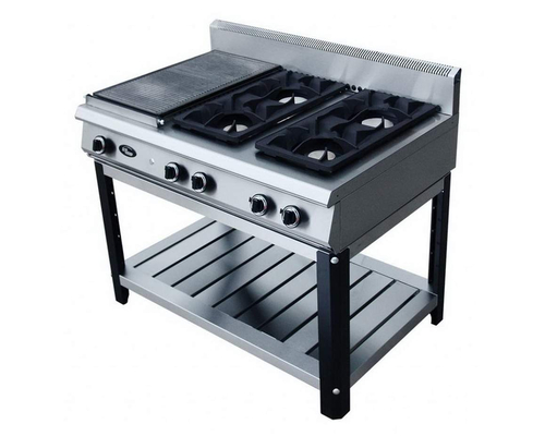 Плита газовая с закрытым и открытым пламенем Ф6ЖТЛСПГ(п) (1+4) (на подставке)