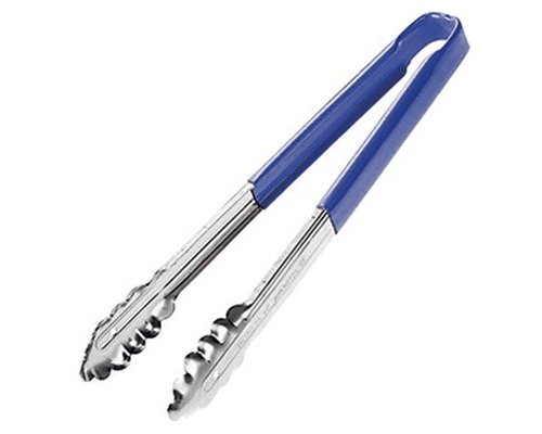 Щипцы кухонные металлические 25,5 см Paderno (синяя ручка)