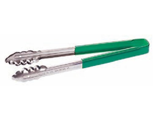 Щипцы кухонные металлические 25,5 см Paderno (зеленая ручка)