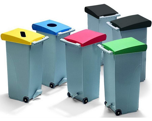 Ведро с педалью 70 л Paderno 49899-03 (зеленая крышка)