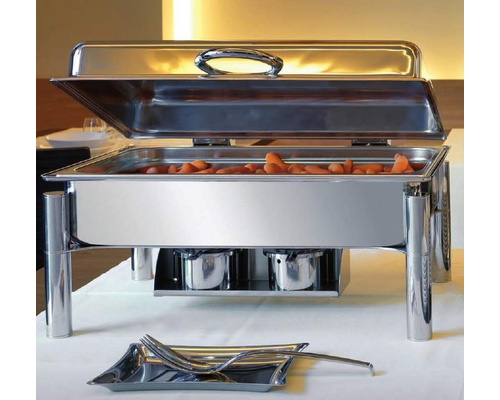 Чаффин диш со стеклянной крышкой Paderno 10 л