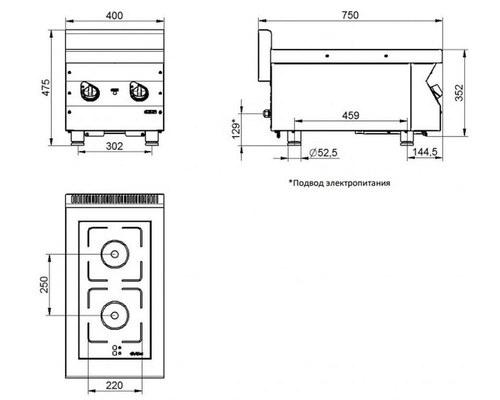Индукционная плита Abat КИП-27Н