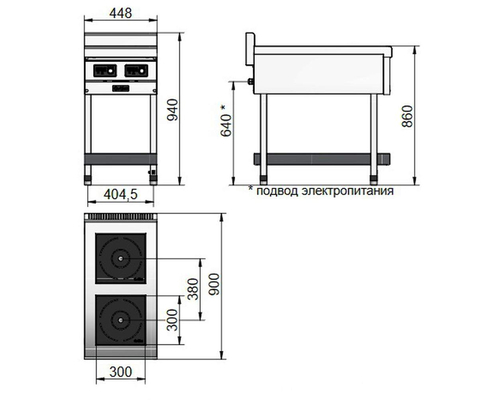 Индукционная плита Abat КИП-29П-3,5