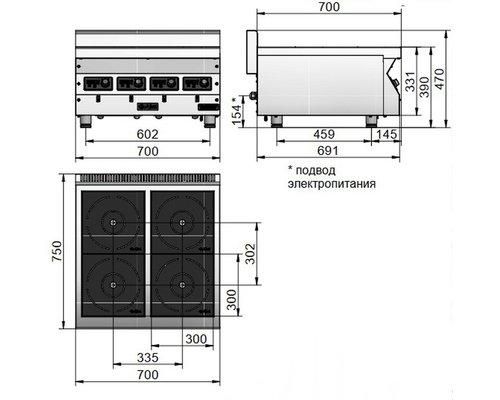 Индукционная плита Abat КИП-47Н-3,5