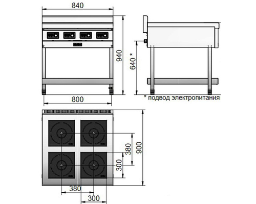 Индукционная плита Abat КИП-49П-3,5