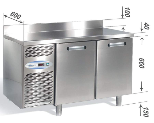 Морозильный стол Studio-54 DAIQUIRI GN VT 1260х700 с бортом