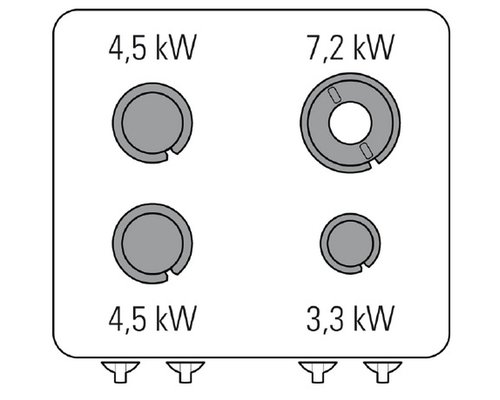 Плита 4-конфорочная 700 серии Tecnoinox PC70G7A ГАЗ