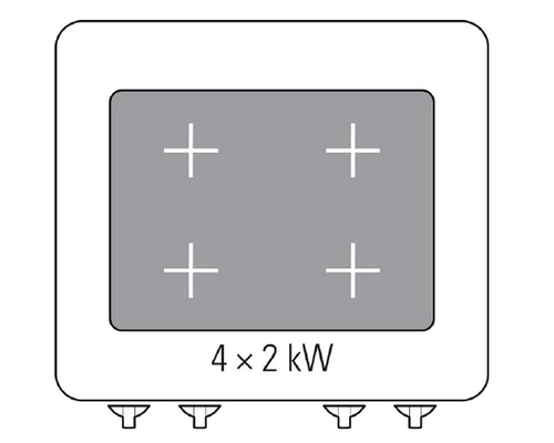 Плита 4-конфорочная 700 серии Tecnoinox PP70E7