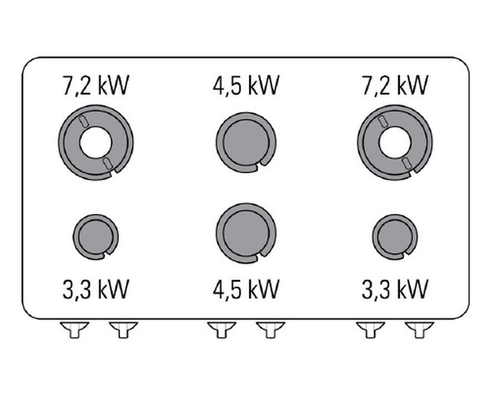 Плита 6-конфорочная 700 серии Tecnoinox PC105G7A ГАЗ