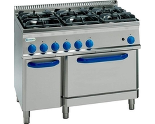 Плита 6-конфорочная 700 серии Tecnoinox PF105GG7 ГАЗ