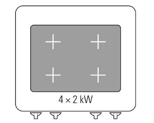 Плита сплошная 700 серии Tecnoinox PPF70E7