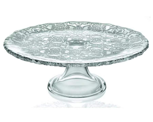 Подставка для торта на ножке IVV ARABESQUE 26 см (прозрачная)