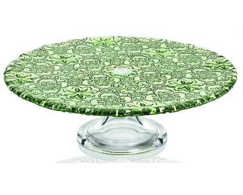 Подставка для торта на ножке IVV ARABESQUE 32 см (нефритово-зеленая)