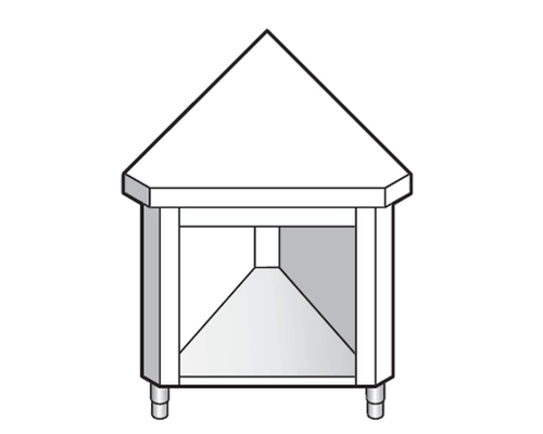 Прилавок угловой Emainox 8EAI 45°