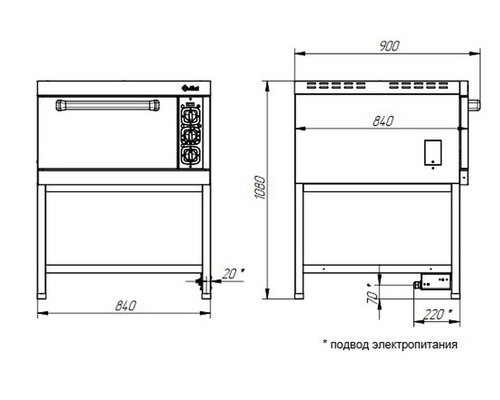 Шкаф жарочный Abat ШЖЭ-1