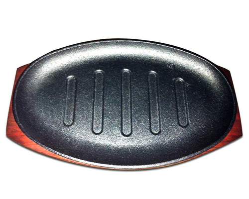 Сковорода овальная чугунная на подставке MVQ 25x15,6 см