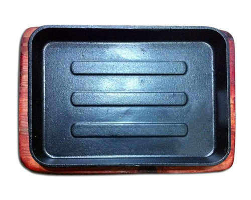 Сковорода прямоугольная чугунная на подставке MVQ 23x17 см