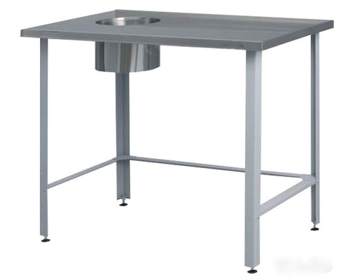 Стол производственный для сбора отходов (отверстие слева) СПСО-Л-1-0,7/1,2