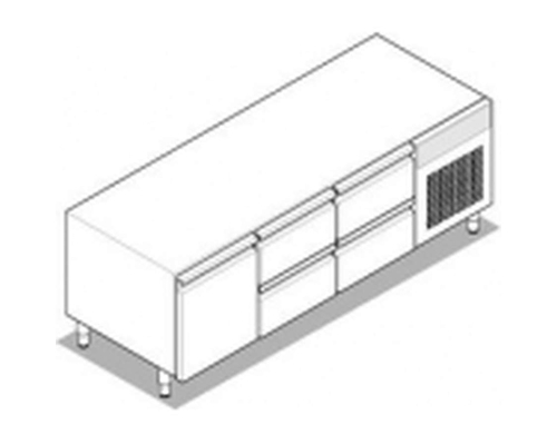 Стол с охлаждающим шкафом 740 серии Tecnoinox BC160