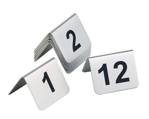 Таблички на столы с номерами 12 шт APS 71450