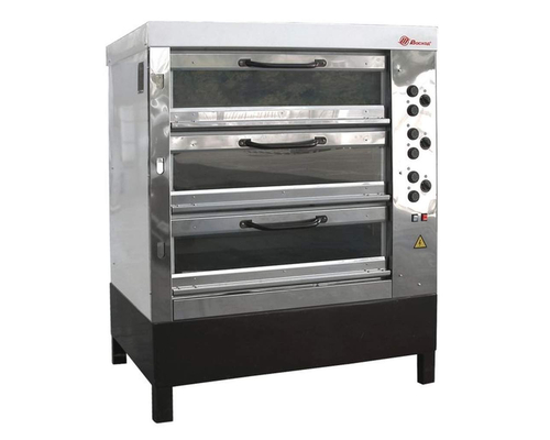 Хлебопекарная ярусная печь ХПЭ-750/3С (со стеклянными дверьми, в обрешетке)