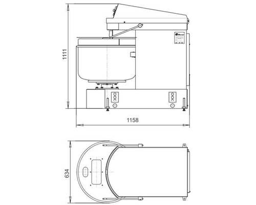 Машина тестомесильная ''Прима-100''