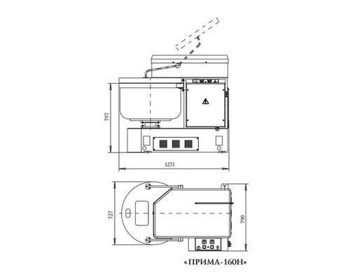 Машина тестомесильная ''Прима-160Н''