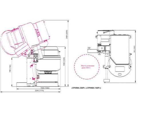 Машина тестомесильная ''Прима-160Р''