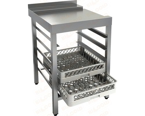 Стол выходной для посудомоечной машины HiCold НСДПМ-6/7,4Б (левый / правый)