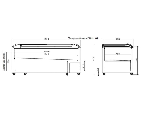 Ларь АНТ PARIS 185 AD (U) Торец