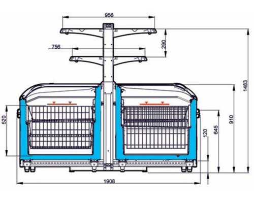 Ларь морозильный Ариада London LM 185 (торец)