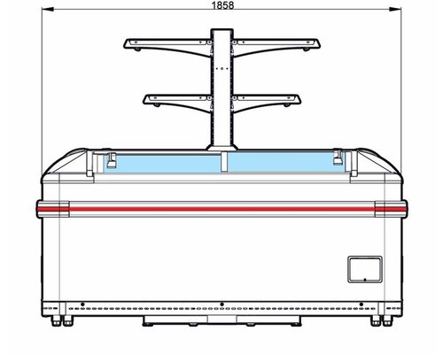 Ларь среднетемпературный Ариада London LS 185 (торец)